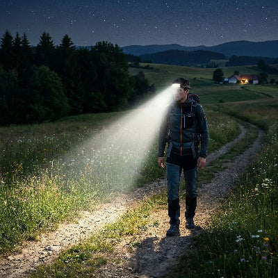 ampe-frontale-rechargeable-sentier-campagne