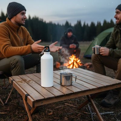 Gourde-isotherme-présentation-table