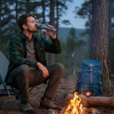 Gourde-plastique-bivouac-nuit-tente