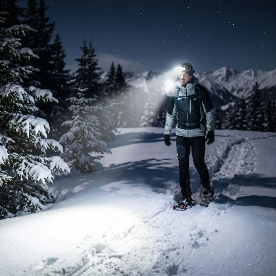 lampe-frontale-raquette-neige