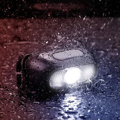 Lampe-frontale-rechargeable- étanche- pluie 