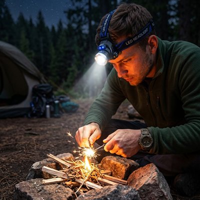 Lampe-frontale-trail-eclaire- feu