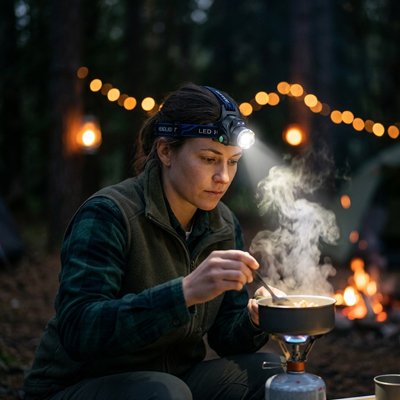 Lampe-frontale-trail-repas